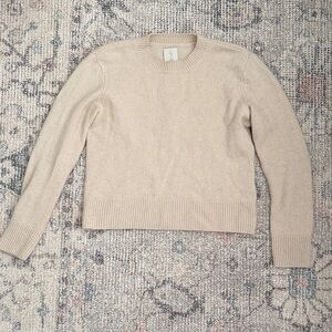Joie Ivory 100% Cashmere Crew Neck Sweater